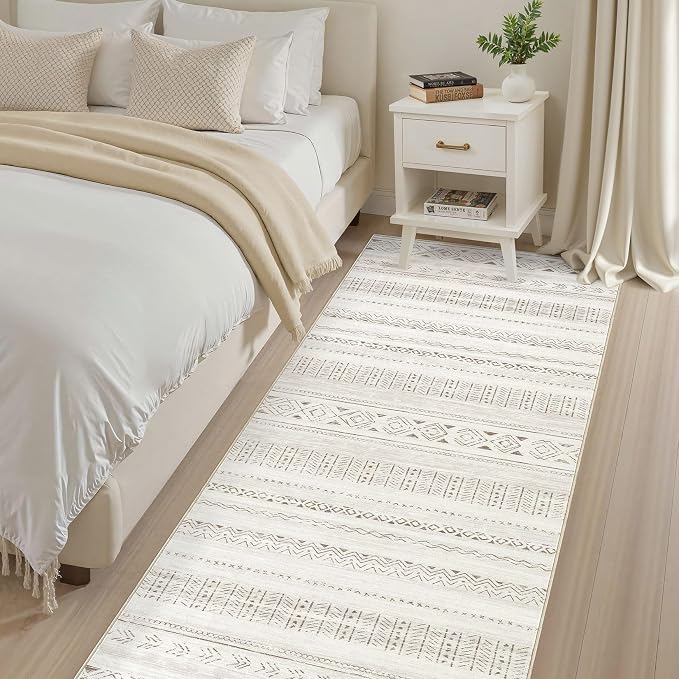 cotiled Hallway 3x12 Runner Rugs: Washable Boho Rugs - Image 3