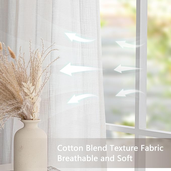 MYSKY HOME Natural French Door Curtains - Image 4
