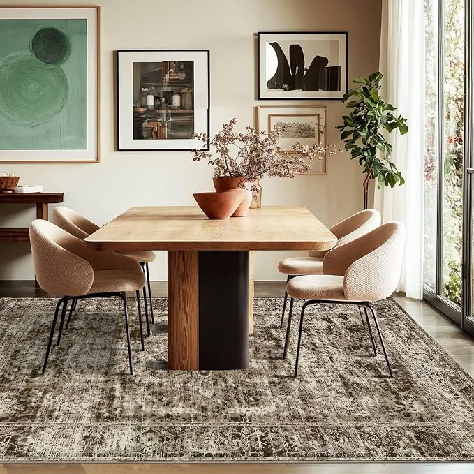 4x6 Area Rugs for Living Room, Small Washable Non Slip Entry Rug, Vintage Boho - Image 3