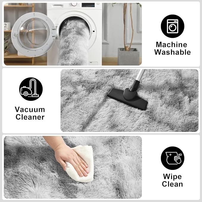 Merelax Soft Modern Indoor Large Shaggy Rug - Image 5
