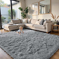 yongyangjuxin Fluffy Rug Shaggy Area Rug, Light Grey 8x10 Area Rugs by Yongyangjuxi