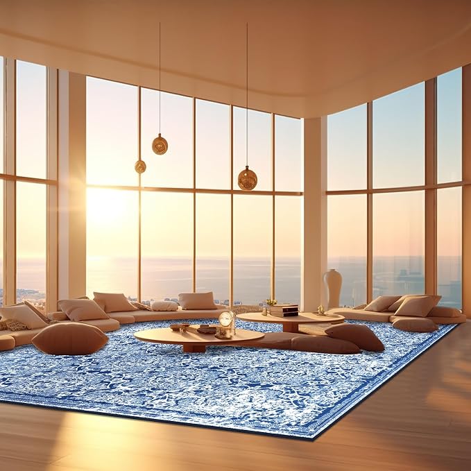 Vaukki Living Room Rug, Vintage Shaggy Soft Laundry Rug, Non Slip Kitchen Area - Image 7