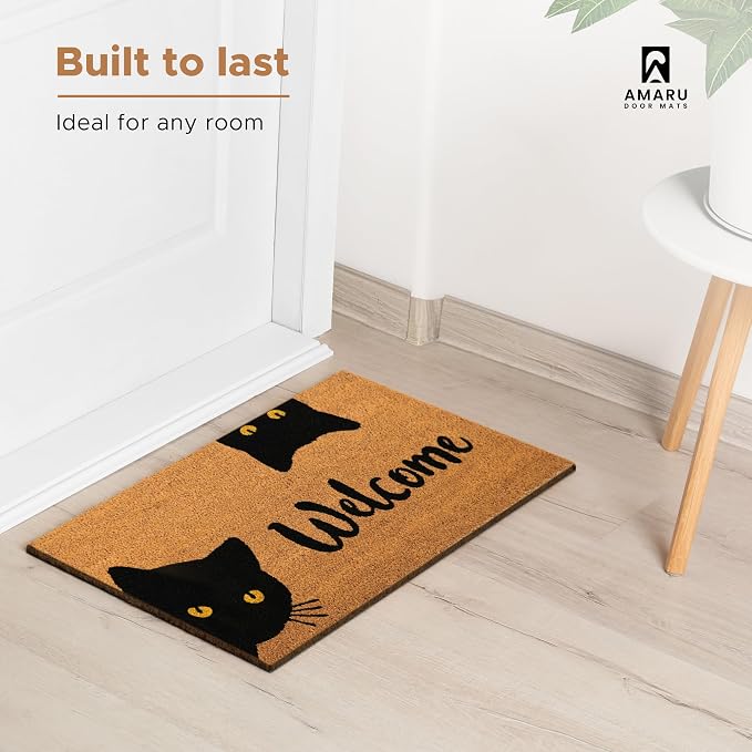 Welcome Cats - 17"x29" - Coir Door Mat - Welcome Mats - Image 5
