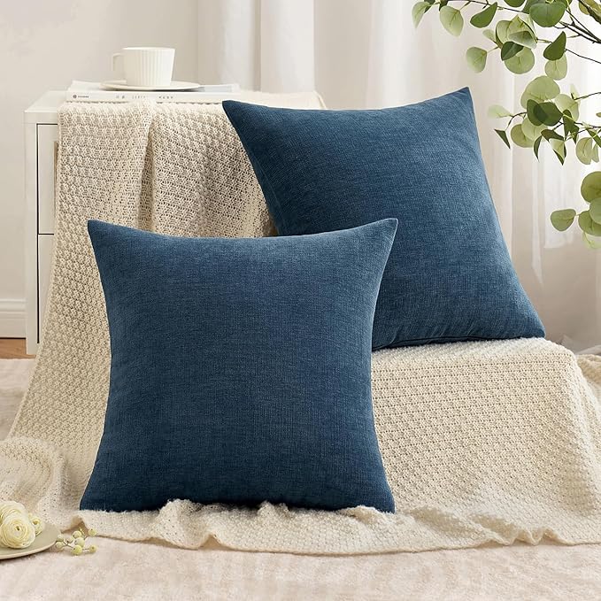 MIULEE Dark Blue Couch Pillow Covers 20x20 Inch - Image 4