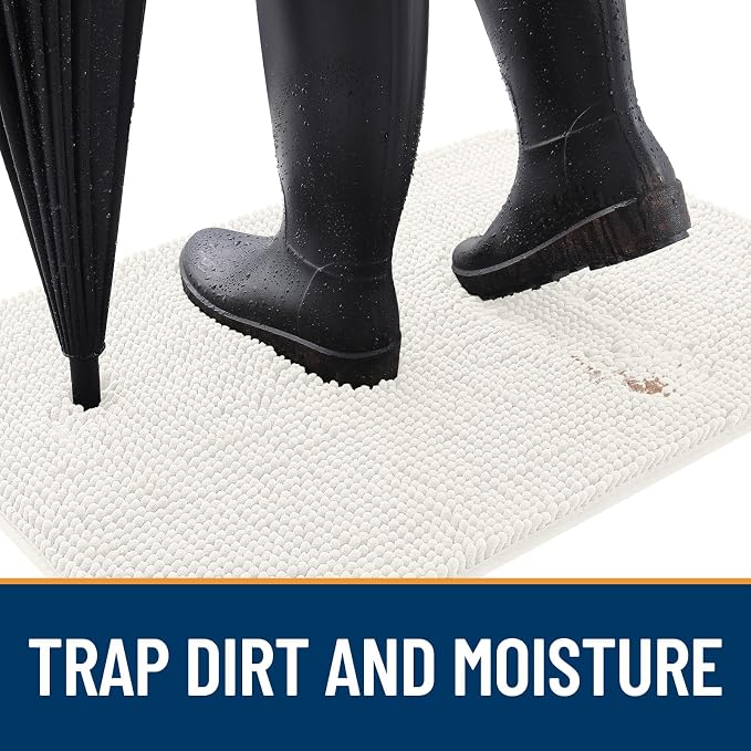 OLANLY Dog Door Mat for Muddy Paws 47x20, Absorbs Moisture and Dirt, Absorbent - Image 2