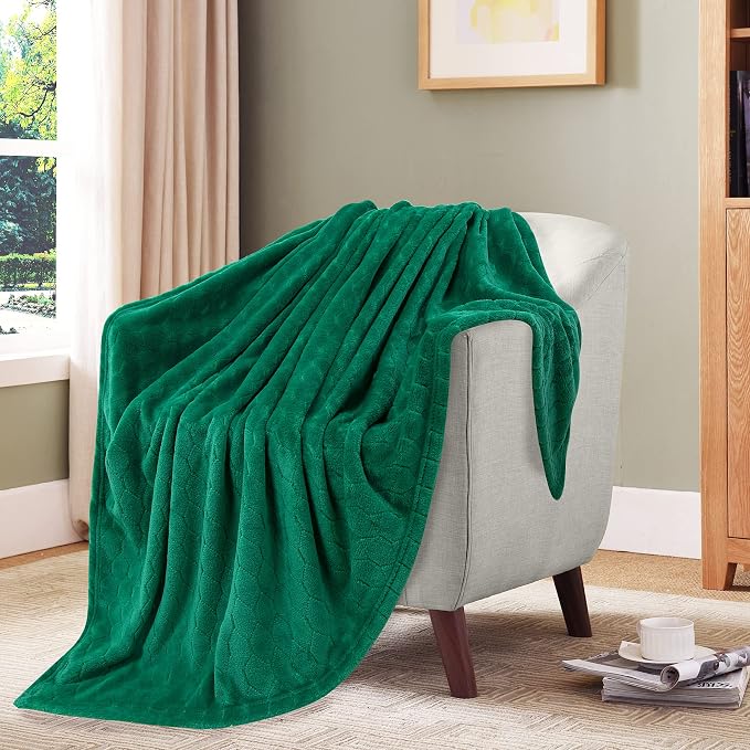 TOONOW Fleece Blanket Textured Fuzzy Plush Throw Blanket Twin Size 60" x 80" - Image 5