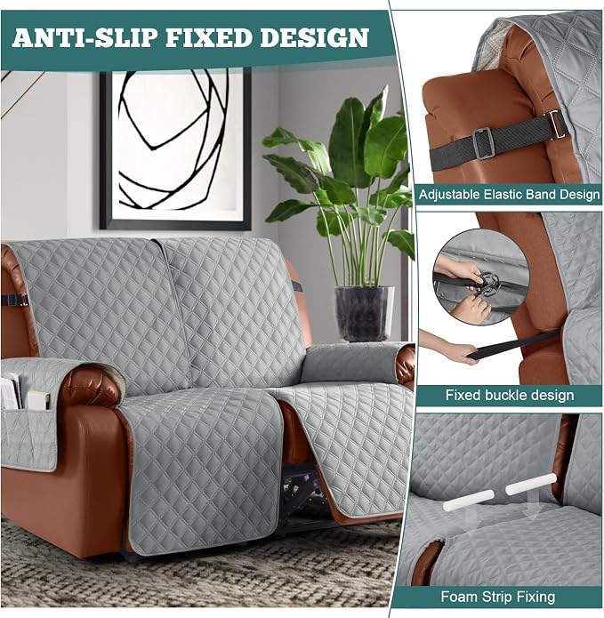 Ruaozz Waterproof Recliner Sofa Covers, 1-Piece Couch Covers - Image 6