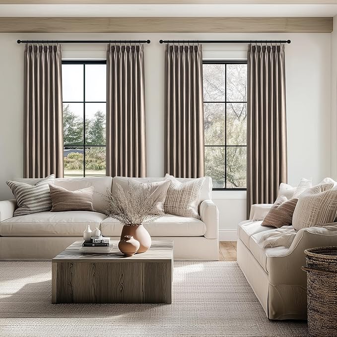 Topfinel 108 Inch Curtains 1 Panels Set, One Packs Pinch Pleat Back Tab Dark - Image 6
