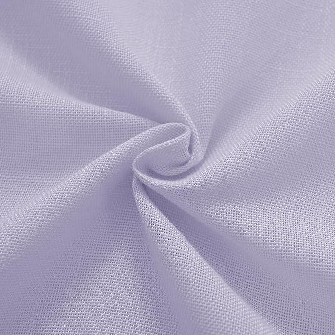 Lavender Back Tab Linen Curtains 102 Inches Length - Image 6