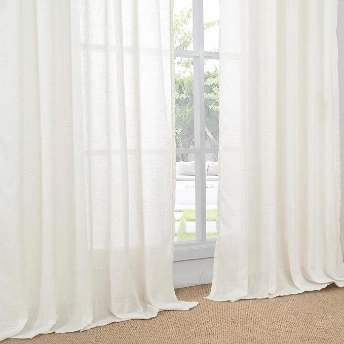 BGment 96 Inches Long Linen Curtains - Image 7