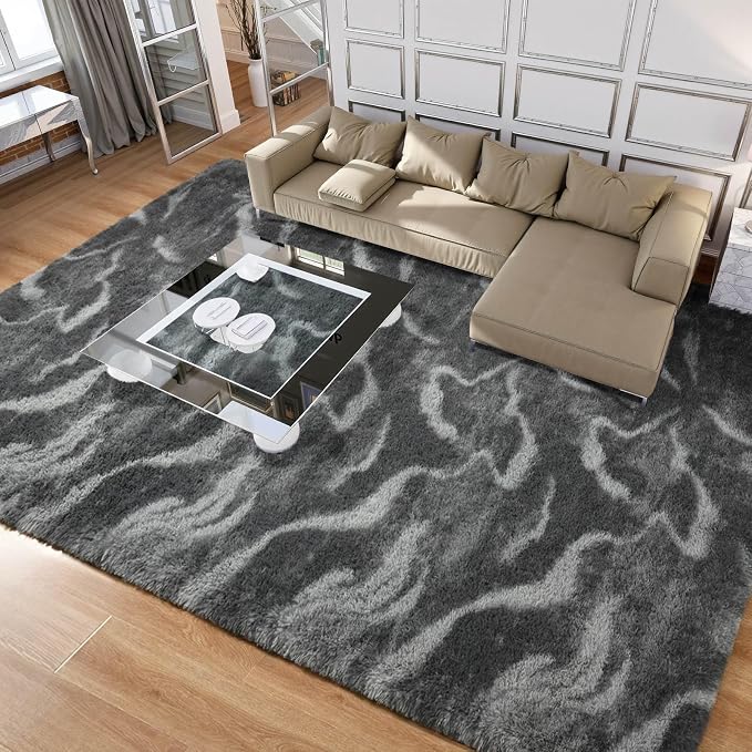 Merelax Area Rugs for Living Room Bedroom, Non-Slip Large 6x9 Feet Soft Fluffy - Image 2