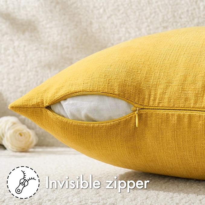MIULEE Yellow Couch Pillow Covers 18x18 Inch - Image 7