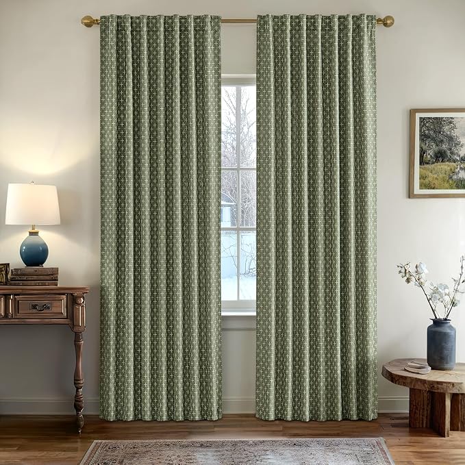 MIULEE Decorative Back Tab Linen Curtains - Image 2