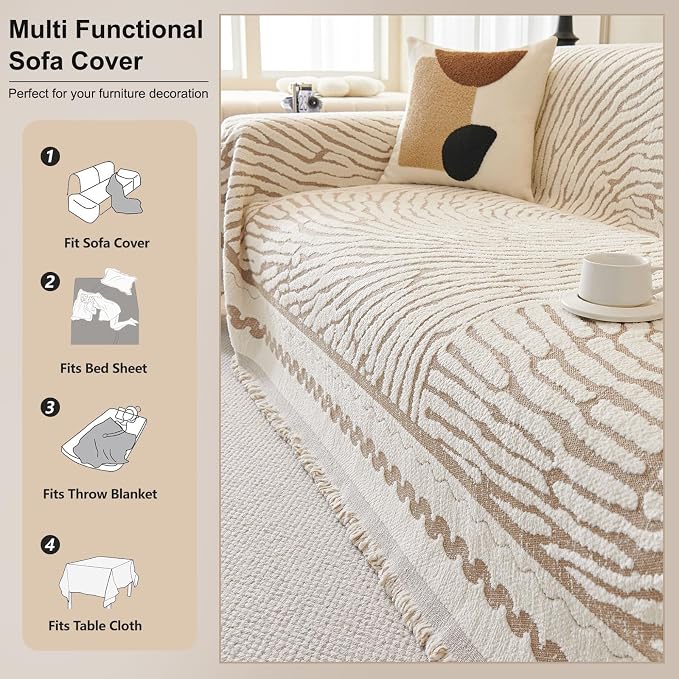 ROOMLIFE Thicked Striped Couch Cover - Image 5