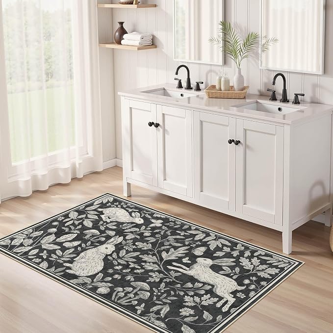 Vintage Living Room Area Rug 3x5 - Image 3