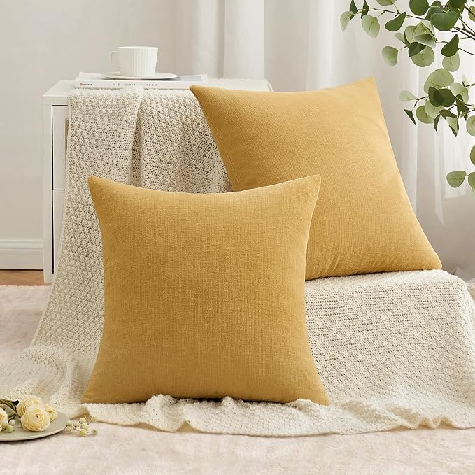 MIULEE Gold Couch Pillow Covers 18x18 Inch - Image 4