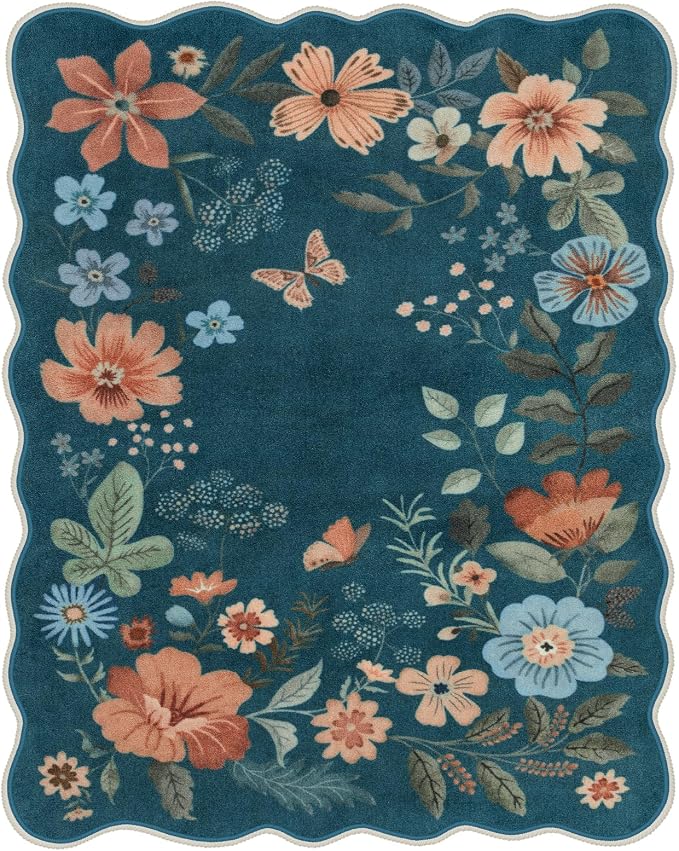 Lahome Floral Washable 6x9 Area Rugs, Soft Bedroom Rug - Image 7
