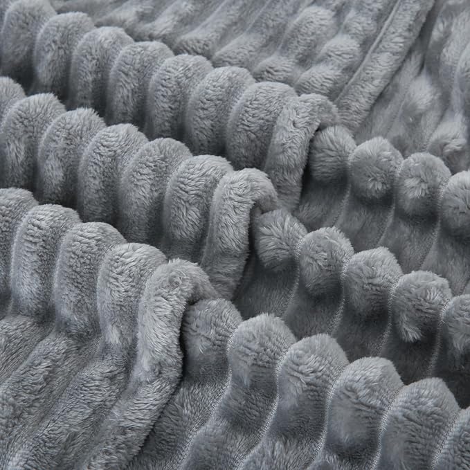 Grey Fleece Throw Blanket 50”×60” - Image 7