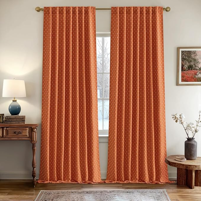 MIULEE Decorative Back Tab Linen Curtains - Image 2