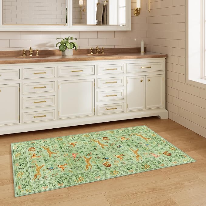 DUKINO 2x4 Rug for Hallway, Washable Kitchen Runner Rug - Image 7