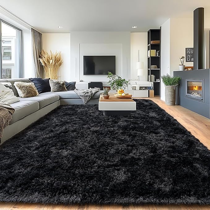 Pionblank 8x10 Rug for Living Room, Fuzzy Plush Large Area Rug, Fluffy Modern by PIONBLANK