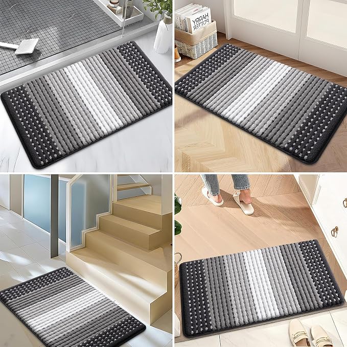 Kitinjoy Indoor Outdoor Door Mat, 36x24 Non-Slip Absorbent Dirt Trapper - Image 6