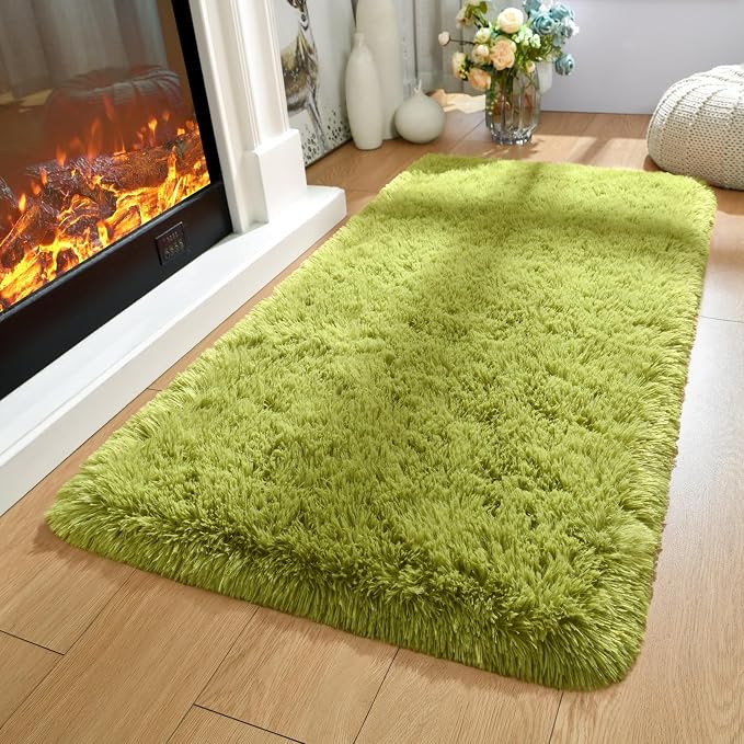 Merelax Fluffy Shaggy Small Area Rug, Mini Fuzzy Plush Throw Rug, Soft Non-Slip - Image 6