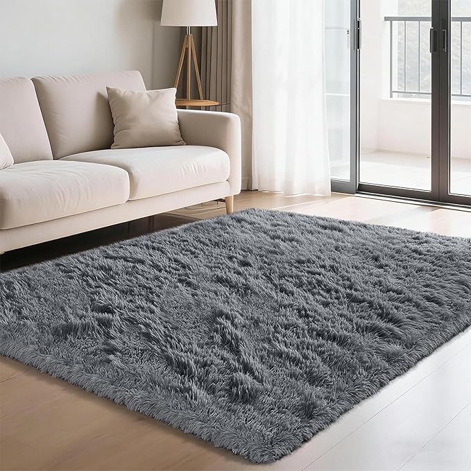 Fluffy Rug Shaggy Area Rug, Small Bedside Rug, Soft Fluffy Shaggy Entryway by Yongyangjuxi