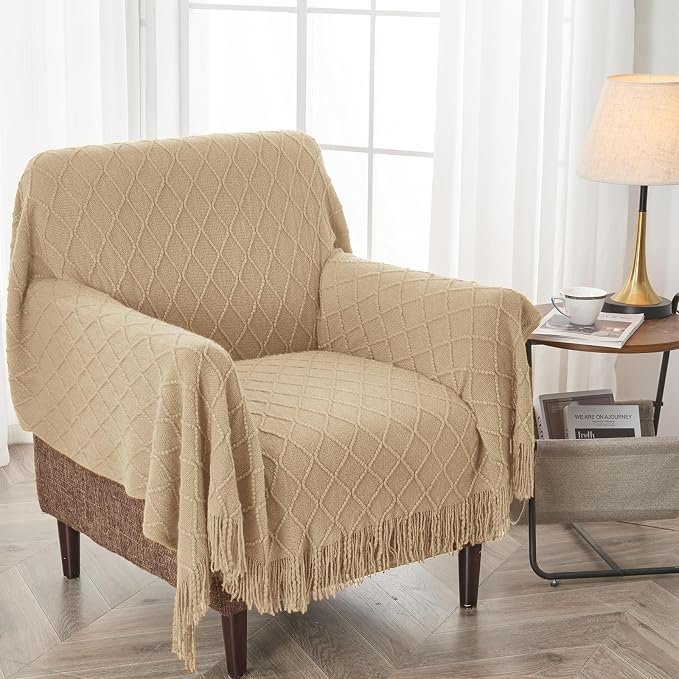inhand Knitted Throw Blanket for Couch and Bed, Soft Living Room Home Decor - Image 4