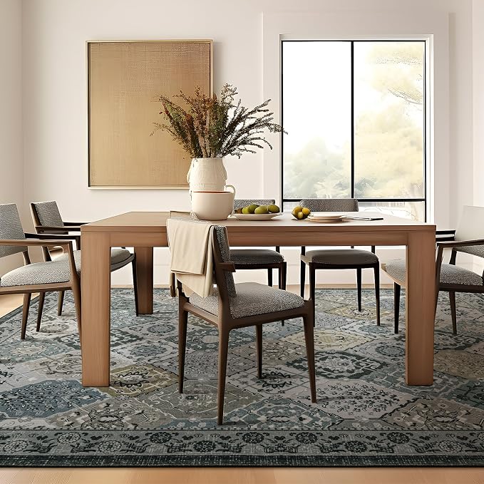 Phantoscope Washable Area Rug 5'x7' Non-Slip, Vintage Boho Rugs - Image 7