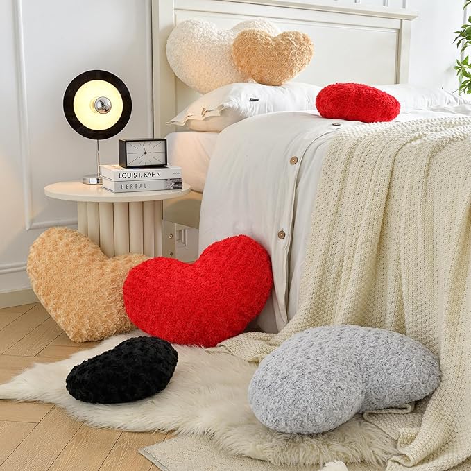 Heart Pillow, Soft Heart Shaped Pillow - Image 5