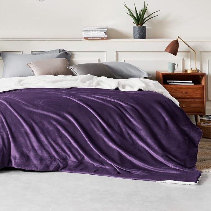 Bedsure GentleSoft Sherpa Fleece Blanket Queen Size - Image 3