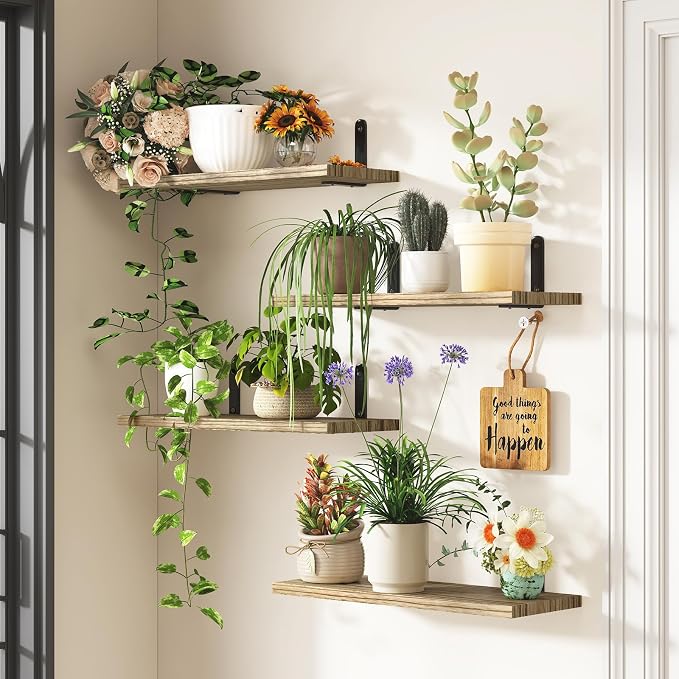 Fixwal Wall Floating Shelves for Room Decor, 4 Sets Floating Shelves for Wall - Image 5