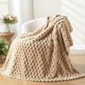 NEWCOSPLAY Super Soft Twin Blanket Brown Premium Silky Flannel Fleece 3D Clouds by NEWCOSPLAY