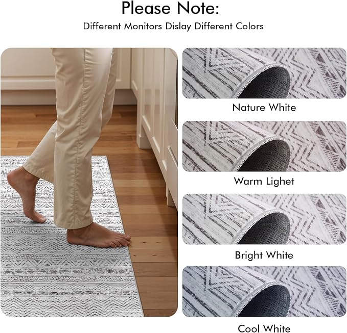 2x8 Washable Kitchen Runner Rug: Modern Moroccan Runners - Image 8