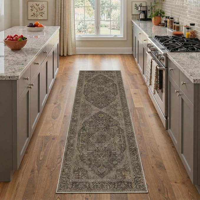 GENIMO 5x7 Area Rugs for Living Room, Machine Washable Non Slip Vintage Rugs - Image 5