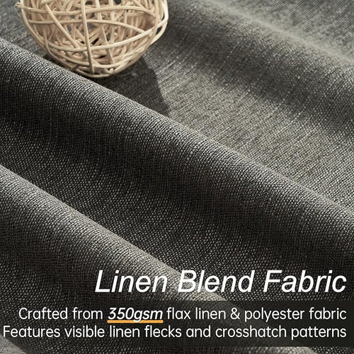 102 Inch Long Charcoal Gray Blackout Curtains - Image 2