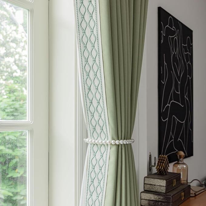VisionaryHomeDesign Green Pinch Pleat Curtains, High End Curtains - Image 5