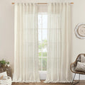 LAMIT 102 inch Long Linen Curtains 2 Panels by LAMIT