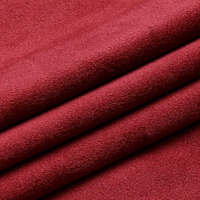 NiNi ALL Decorative Throw Pillow Covers Velvet 22x22 Inch Pack of 2 Burgundy - Image 6