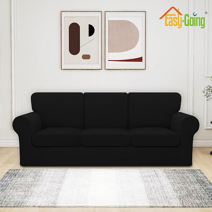 Easy-Going 7 Pieces Stretch Couch Cover Washable Sofa Cover Set - Image 2