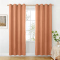 BGment Boho Burnt Orange Linen Curtains 80 Inch Length by BGment