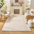 Lotus Karen Fluffy White Rug for Living Room Bedroom, 2x3 Big Bubble Plush shag by LotusKaren