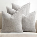 MIULEE Pack of 4 Couch Throw Pillow Covers 20x20 Inch Light Gray Soft by MIULEE