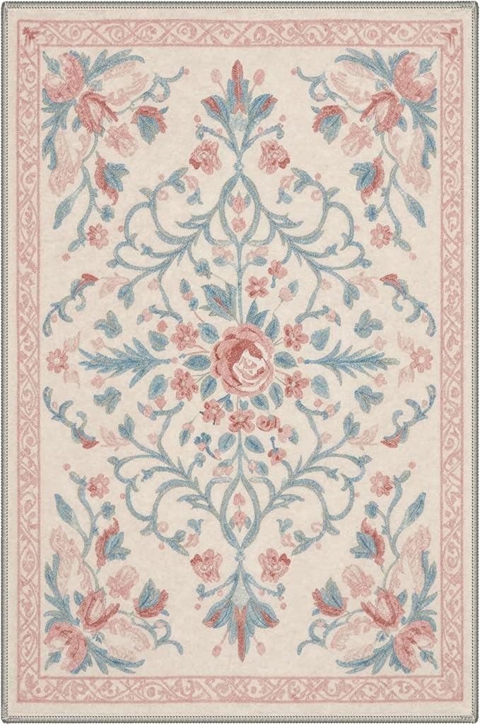 GENIMO 5x7 Area Rugs for Living Room, Machine Washable Non Slip Vintage Rugs - Image 6