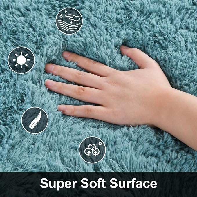Merelax Modern Soft Fluffy Small Shaggy Rug - Image 4