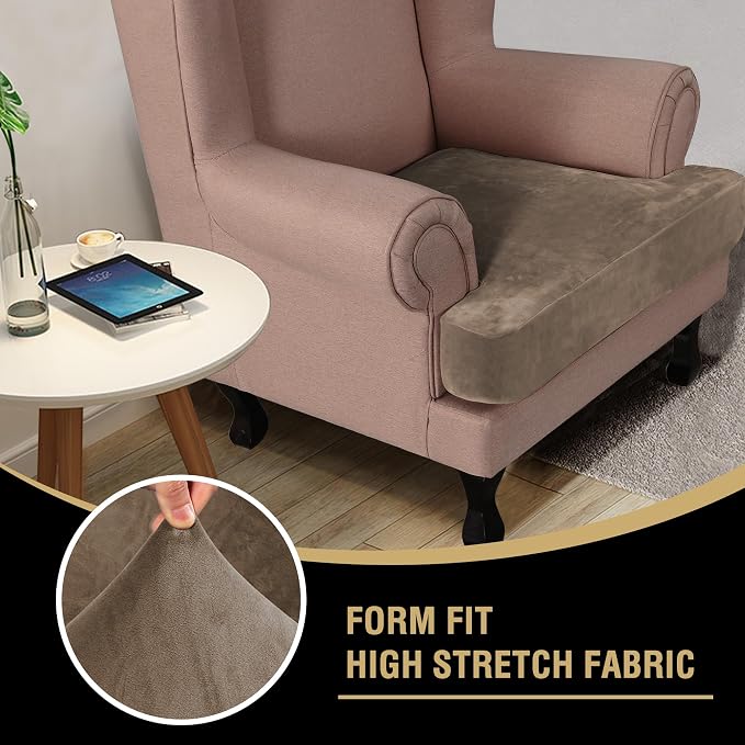 H.VERSAILTEX Stretch Velvet T Cushion Chair Covers - Image 6