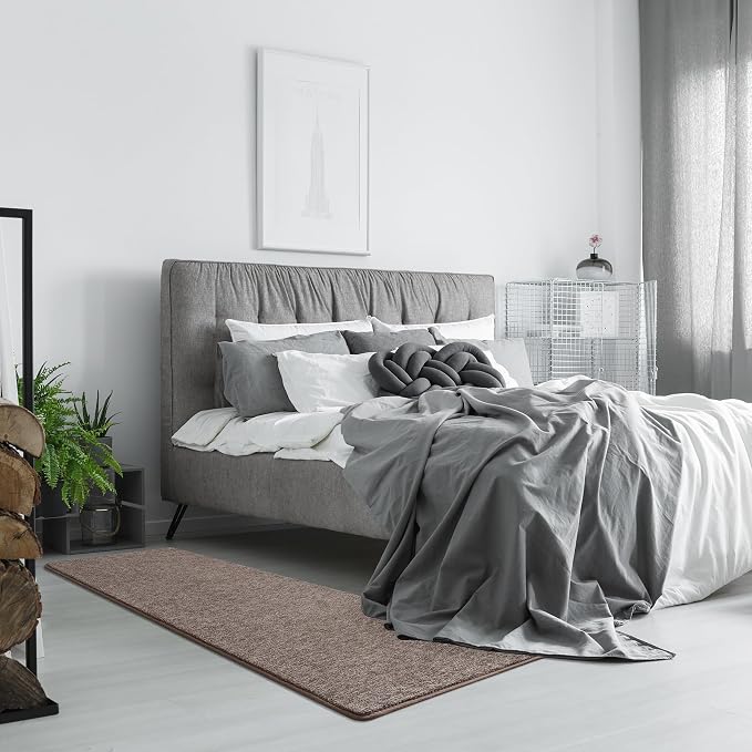 Keeko Soft 2x6 Runner Rug Brown, Bedside Rugs - Image 7