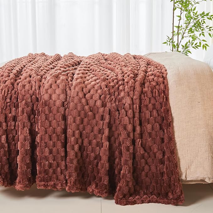 NEWCOSPLAY Super Soft Queen Blanket Coffee Premium Silky Flannel Fleece 3D - Image 7