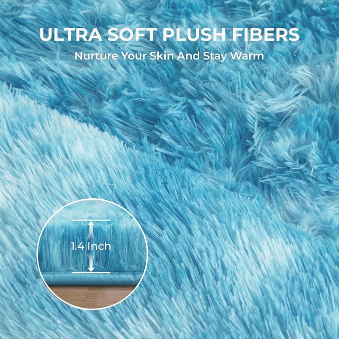 Litanika 3x5 Fluffy Shag Faux Fur Area Rug - Image 5